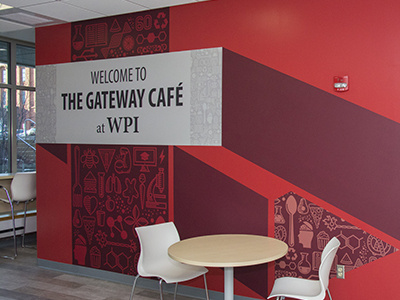 Gateway Café Wall Design debut design environmental graphic icon icons illustration