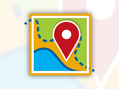 Map Icon app debut design graphic icon illustration illustrator landing map signin ui web
