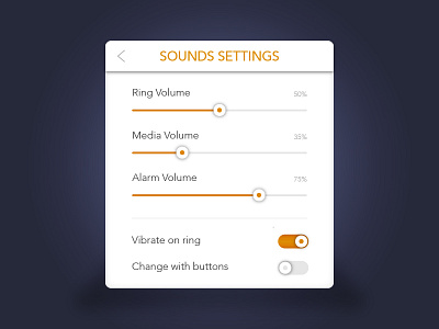 Settings - Daily UI Challenge: 007