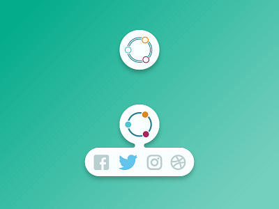 Social Share - UI Challenge: 010 app button challenge daily debut design gradient share social ui ux web