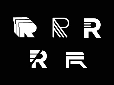 R Exploration black branding design exploration explore linework logo mark r vector white