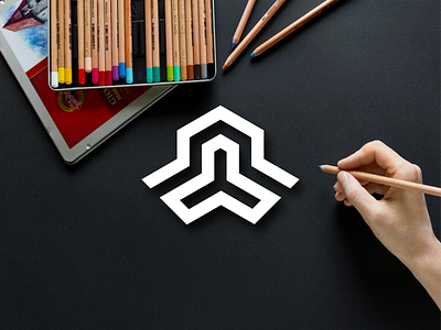 Letter M A logo design