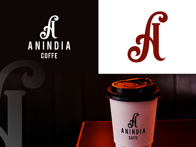 Anindia coffe logo design anindia coffe logo design app branding coffe design illustration lettering logo logo for sale typography ui ux vector