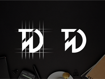 Letter T D logo design 3d animation app branding design graphic design illustration letter t d logo design lettering logo logo design motion graphics typography ui ux vector