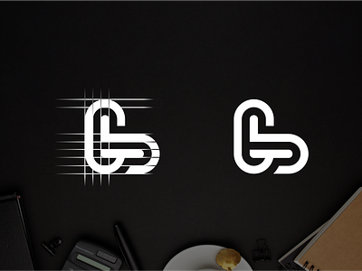 Letter G B logo design