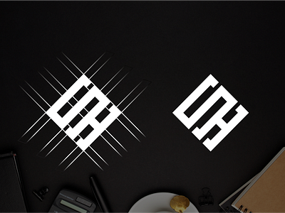 Letter S H logo design