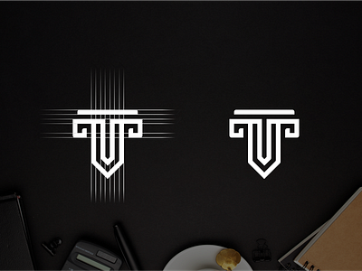 Letter T V logo design app branding design illustration letter t v logo design lettering logo monogram logo monogram logo design typography ui ux vector