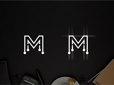 Letter M M logo design
