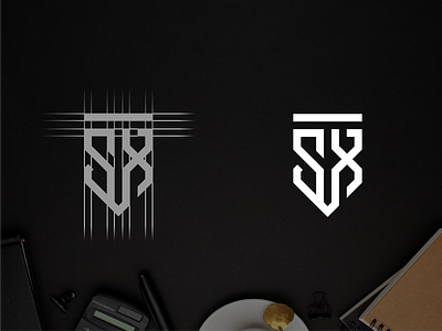 Monogram S X Logo design