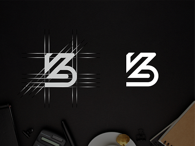 S B monogram logo design