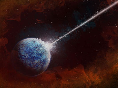 Planet vs Laser brush fire galaxy illustration laser photoshop planet space stars