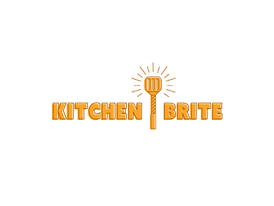 Kitchen Brite Logo Concept brite cooking food illustrated illustration kitchen logo orange