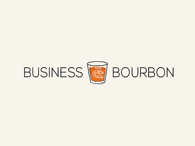 Business & Bourbon Podcast Logo bourbon business gentleman logo podcast retro vintage whiskey