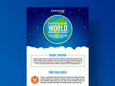 Zenwise Infographic design globe infographic social mission vector world