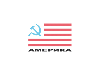 америка america flag flat illustration russia russian vector