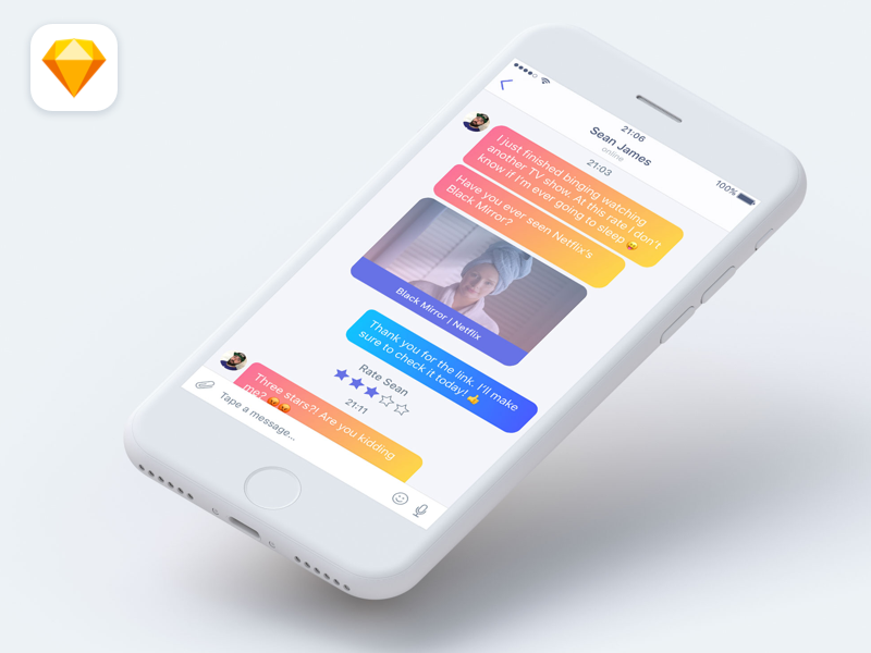 Message App (Sketch Freebie) by Ermir Korbeci on Dribbble