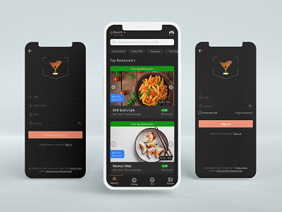 food delivery app ui app design typography ui ux