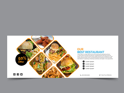 Restaurant banner design banner design illustration restaurant template