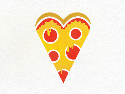 I <3 Pizza heart icon illustration logo love pizza