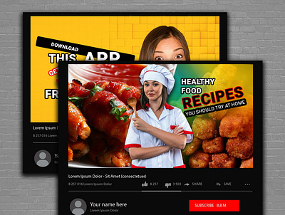 YouTube Thumbnail Templates banner design graphic design illustration vector youtube thumbnail templates