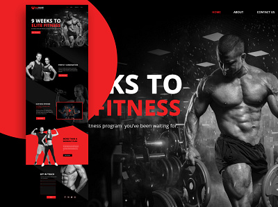 Fitness Website UI Design graphic design ui uiux web design