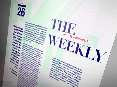 Weekly Updated grid lime sherbet navy red typography weekly report