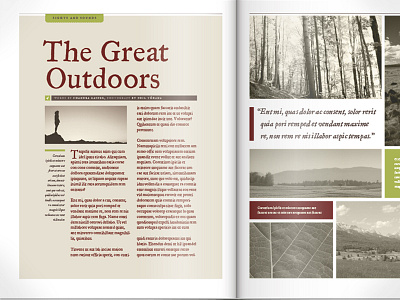 Article spread 4c article editorial magazine nature outdoors photography