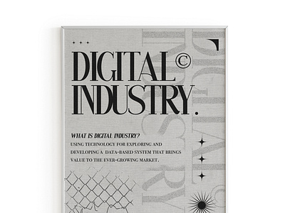 DIGITAL INDUSTRY. graphic design poster typography