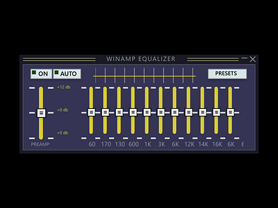 Winamp Equalizer - Wireframe