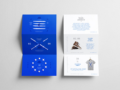 Look Addict Leaflet blue brand branding drugs fashion icon identity illustration logo minimal stationery typography