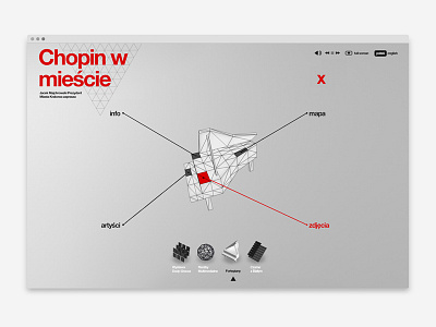 Chopin In The City - Website branding identity logo logotype map minimal music piano ui ux webdesign website