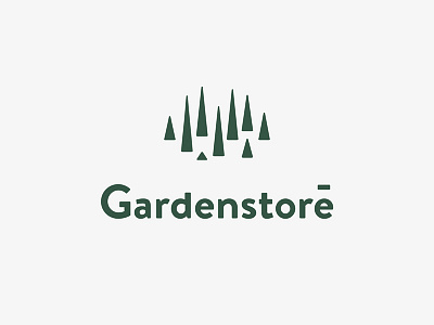 Gardenstore branding garden icon identity logo logotype mark minimal sign tree typography