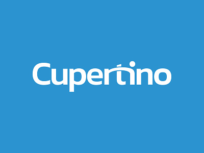 Cupertino Logo blog blue logo design logo designer minimalist simple design white wordmark