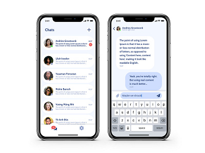 Chat App UI Concept by Srdjan Stanisic on Dribbble