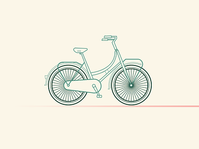 Dutch Bike amsterdam bike dutch flat illustration outlines