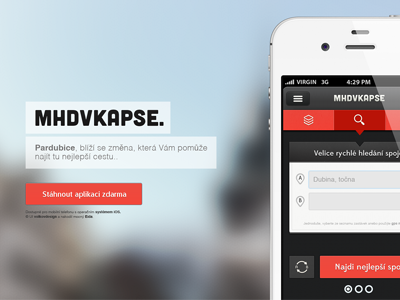 Landing page app appe design iphone project public transport ui ux