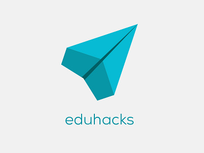 Eduhacks design eduhacks flat hackhub logo paper plane vancouver