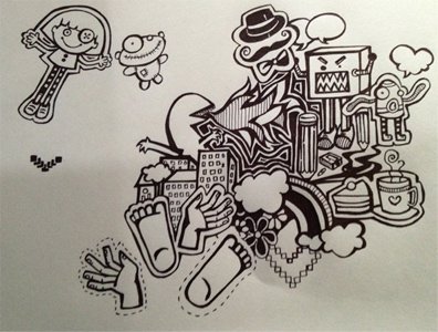 Random doodle abstract doodle pen