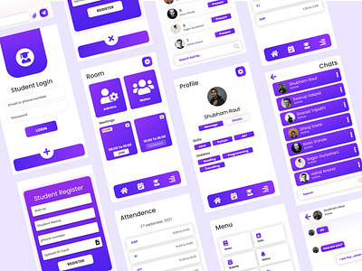 College Management Mobile UI Design