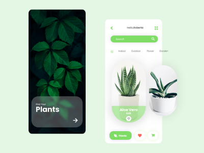 Plant Shop UI Design figma figmadesign graphic design learning palntshopui plant plantshopapp ui uidesign websitedesign