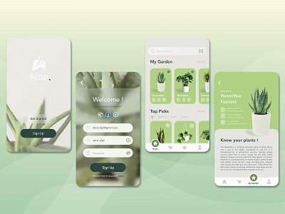 Plants Shop App UI app design graphic design ui ux
