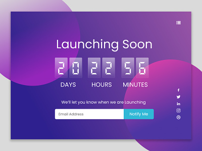 Coming Soon Landing Page Design