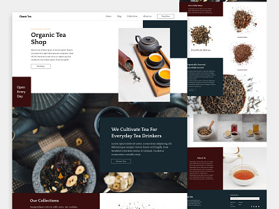 Website Landing Page: Tea Shop