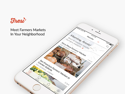 Fresi branding farmers market mobile design product design