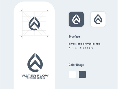 water flow apparel branding clothing icon identity lettering logo logo design logos logotype monogram symbol typography