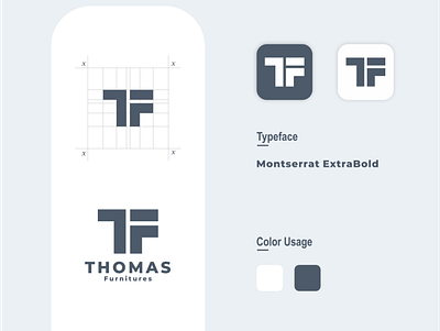 THOMAS FURNITURE animation apparel branding clothing graphic design icon identity logo logo type logos monogram motion graphics symbol typography