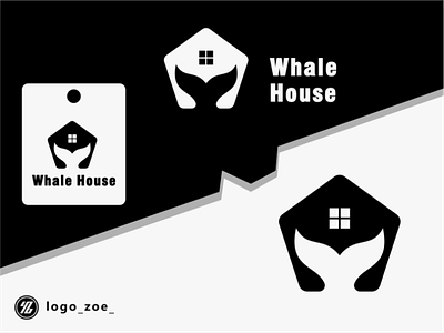 whalw + house logo 3d animation apparel branding clean clothing design graphic design icon identity illustration logo modern monogram motion graphics negative space simple typography ui
