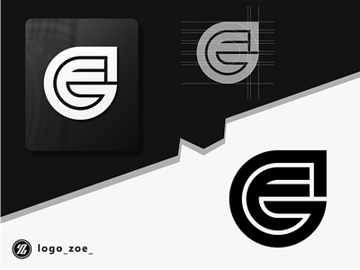 GE logo concept 3d animation apparel branding clean clothing design graphic design icon identity illustration logo modern monogram motion graphics simple typography ui