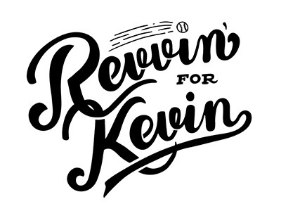 Revvin' for Kevin Logo baseball brand branding cancer charity donate handlettering lettering logo marathon