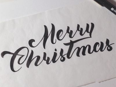 Merry Christmas Script christmas hand lettering ink lettering merrychristmas pen script